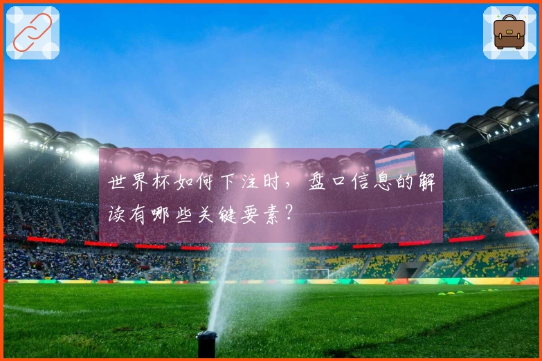 世界杯如何下注时，盘口信息的解读有哪些关键要素？
